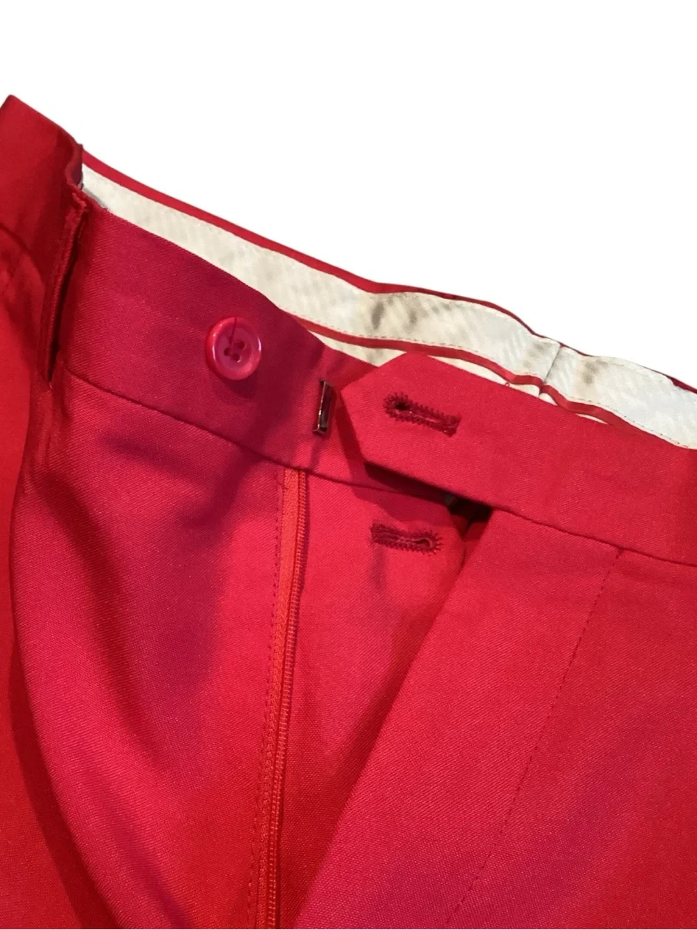 OPPOSUITS Red Dress Shorts Mens 34 Flat Front Tailored Golf Derby